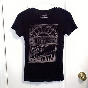 Hurley Y2K Black Short-Sleeve Cotton Graphic Tee